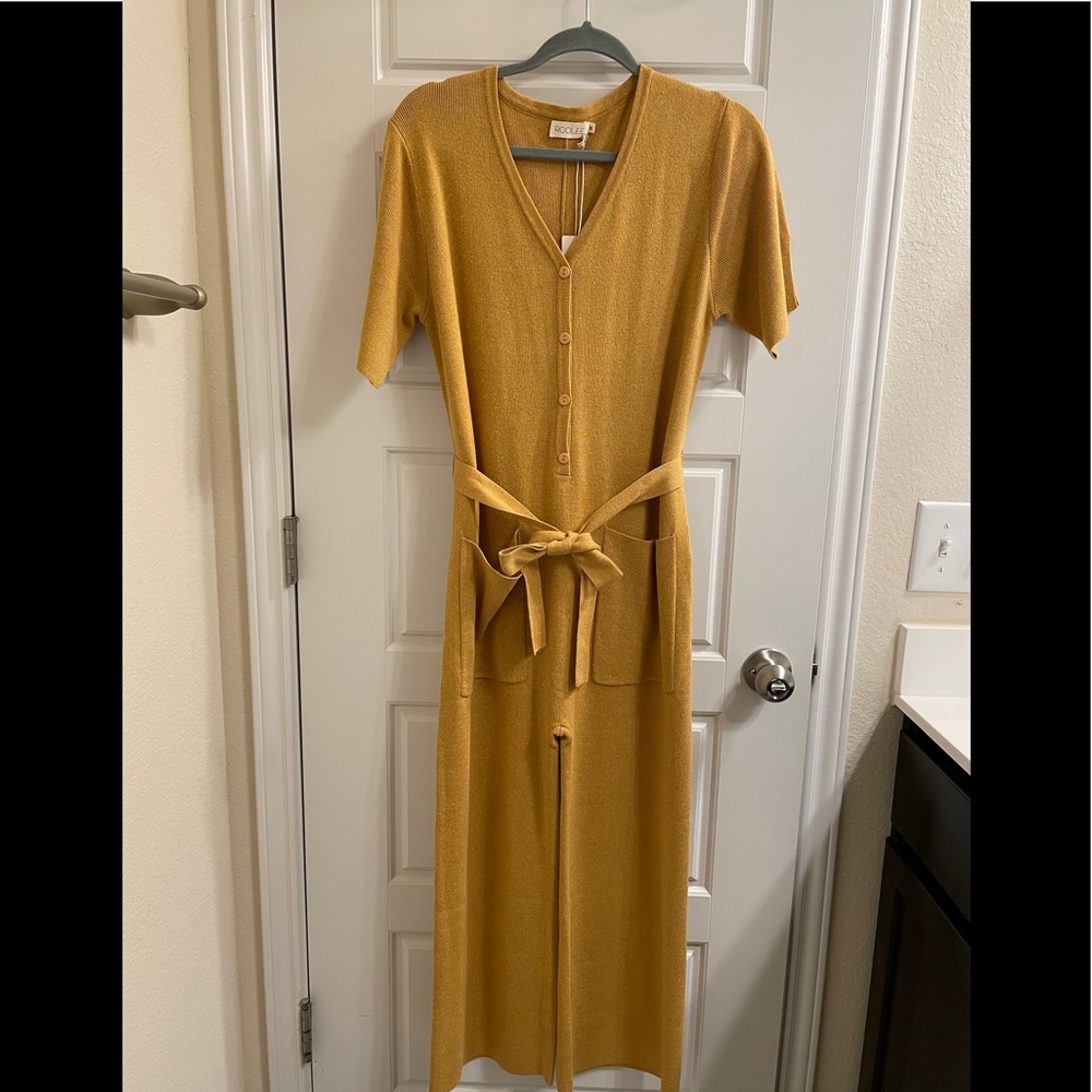 NWT marigold yellow Roolee sweater jumpsuit